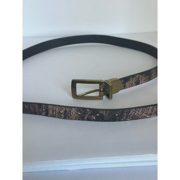 Coldwater Creek Leather Belt Animal Print Womens Size 34 - Picture 4 of 9
